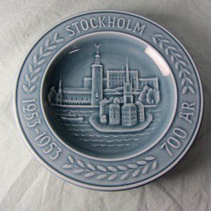 1253-1953 Stockholm Sweden collectors plate 700 year anniversary Rorstrand (w956